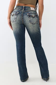 BECCA MID RISE SUPER T BOOTCUT FLAP JEAN