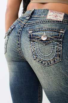BECCA MID RISE SUPER T BOOTCUT FLAP JEAN