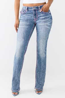 BILLIE MID RISE SUPER T FLAP STRAIGHT JEAN 