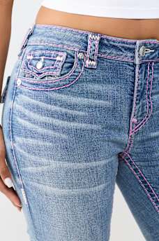 BILLIE MID RISE SUPER T FLAP STRAIGHT JEAN 