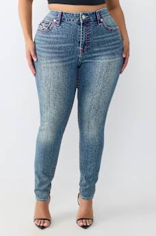 PLUS BILLIE MID RISE SUPER T FLAP STRAIGHT JEAN