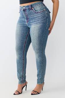 PLUS BILLIE MID RISE SUPER T FLAP STRAIGHT JEAN
