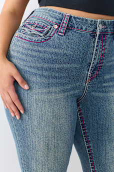 PLUS BILLIE MID RISE SUPER T FLAP STRAIGHT JEAN