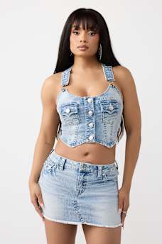 OVERALL DENIM TOP, image 2