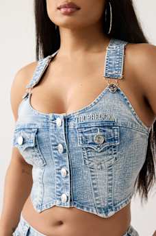 OVERALL DENIM TOP, image 1