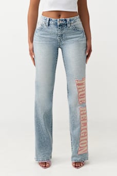 BECCA MID RISE ARCHED LOGO  BOOTCUT JEAN, image 2