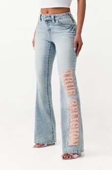 BECCA MID RISE ARCHED LOGO  BOOTCUT JEAN, image 1
