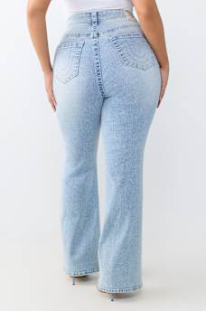 PLUS BECCA MID RISE ARCHED LOGO  BOOTCUT JEAN