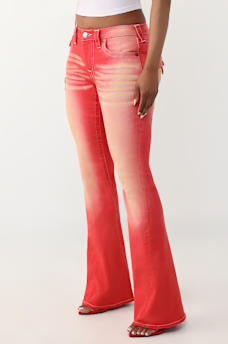 JEANS JOEY ACAMPANADOS DE TIRO MEDIO CON SOLAPA ROSA, image 3