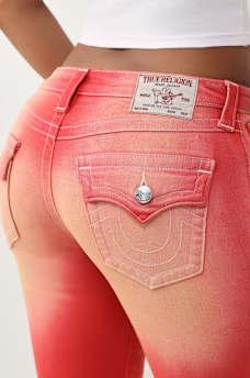 JEANS JOEY ACAMPANADOS DE TIRO MEDIO CON SOLAPA ROSA, image 4