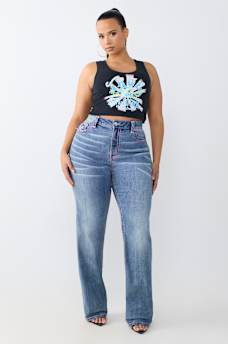 PLUS JENNIE MID RISE BIG T FLAP CURVY SKINNY JEAN