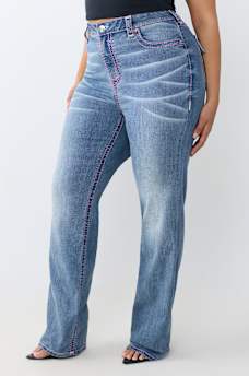 PLUS JENNIE MID RISE BIG T FLAP CURVY SKINNY JEAN