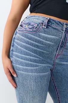 PLUS JENNIE MID RISE BIG T FLAP CURVY SKINNY JEAN