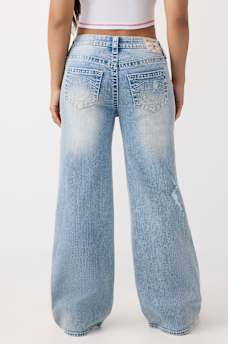 JEANS HOLGADOS GASTADOS BOBBI DE TIRO MEDIO BIG T, image 6