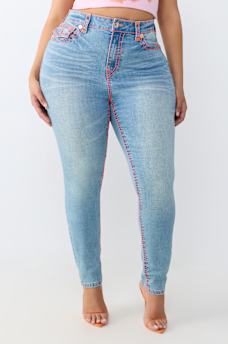 PLUS JENNIE MID RISE SUPER T FLAP CURVY SKINNY JEAN