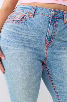 PLUS JENNIE MID RISE SUPER T FLAP CURVY SKINNY JEAN