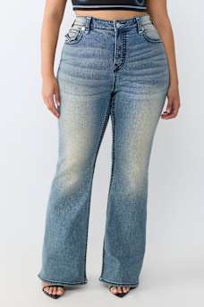 PLUS BECCA MID RISE SUPER T FLAP BOOTCUT JEAN