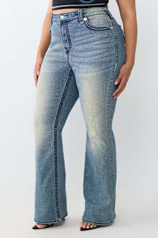 PLUS BECCA MID RISE SUPER T FLAP BOOTCUT JEAN