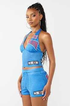 PRINTED SPORTY MESH HALTER TOP, image 4