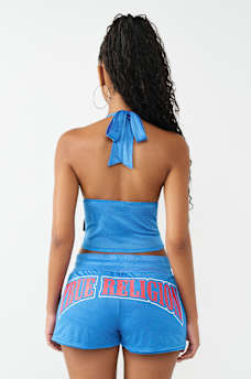 PRINTED SPORTY MESH HALTER TOP, image 5