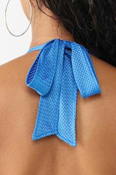 PRINTED SPORTY MESH HALTER TOP, image 6
