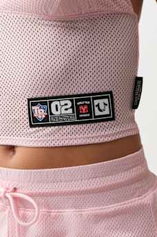 PRINTED SPORTY MESH HALTER TOP, image 6