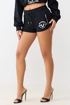 ZIP POCKET DOLPHIN HEM HOT SHORT