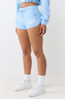 ZIP POCKET DOLPHIN HEM HOT SHORT
