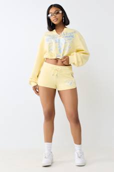 ZIP POCKET DOLPHIN HEM HOT SHORT