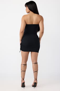 ROBE C&Ocirc;TEL&Eacute;E SANS BRETELLES AVEC CRISTAUX, image 6