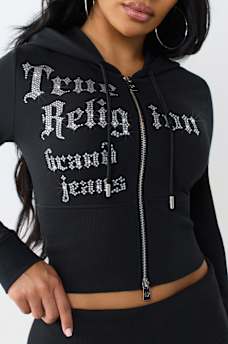 CRYSTAL TIGHT ZIP HOODIE