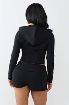 CRYSTAL TIGHT ZIP HOODIE