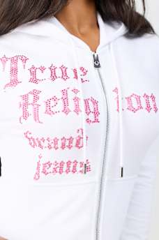 CRYSTAL TIGHT ZIP HOODIE