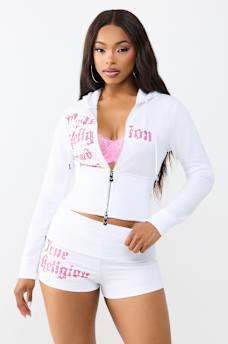 CRYSTAL TIGHT ZIP HOODIE