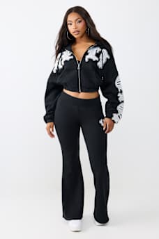 CRYSTAL RELAXED GIRLFRIEND ZIP HOODIE