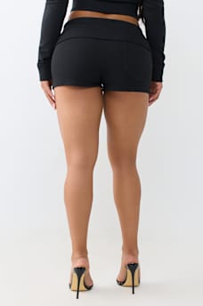 CRYSTAL FOLDOVER WAISTBAND SHORT