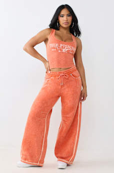 WASHED BIG T BARREL SWEATPANT