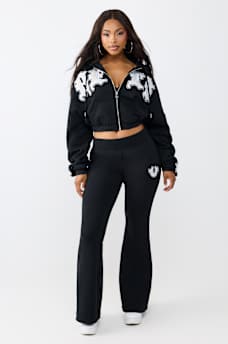 CRYSTAL LOGO FLARE PANT