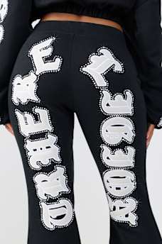 CRYSTAL LOGO FLARE PANT