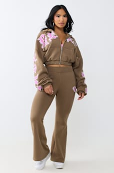CRYSTAL LOGO FLARE PANT