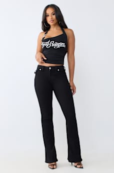 CRYSTAL LOGO HALTER TOP