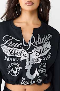 V-NOTCH PULLOVER TOP