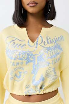 V-NOTCH PULLOVER TOP