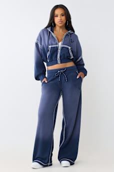 LOW RISE SUPER T STITCH WASHED STRAIGHT LEG PANT