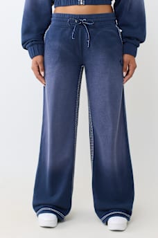 LOW RISE SUPER T STITCH WASHED STRAIGHT LEG PANT
