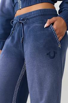 LOW RISE SUPER T STITCH WASHED STRAIGHT LEG PANT