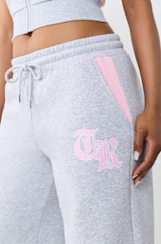 CONTRAST PANELED MID RISE BAGGY JOGGER