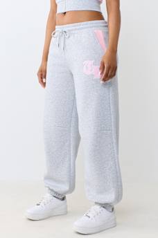 CONTRAST PANELED MID RISE BAGGY JOGGER