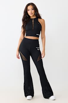 HORSESHOE CUTOUT SEAMLESS FLARE PANT