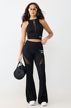 HORSESHOE CUTOUT SEAMLESS FLARE PANT